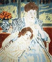 MN0686-CASSATT YOUNG MOTHER SEWING by Magic Needle