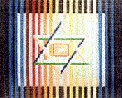 MN0865T-STAR W VERTICAL STRIPES TALLIS BAG by Magic Needle GS814