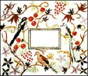 MN0877C-BIRDS AND BERRIES CHALLAH COVER by MAGIC NEEDLE