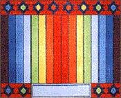 MN0920ta-RAINBOW STRIPES STARS TALLIS BAG by Magic Needle