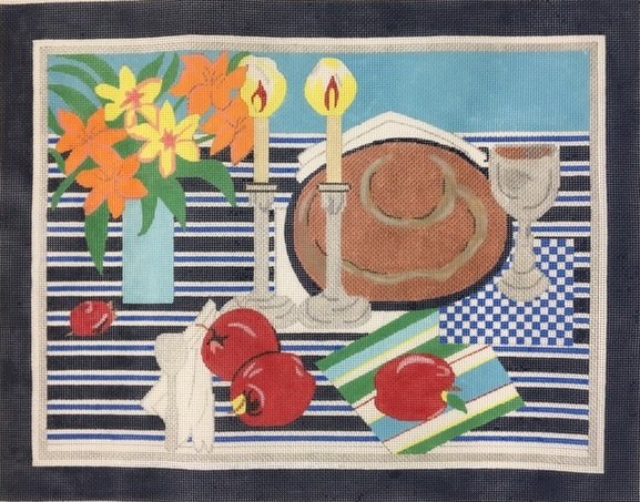 SABBATH TABLE CHALLAH COVER #4 BY MAGIC NEEDLE - copy-