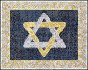 MN01018ta-SILVER AND GOLD STAR TALLIS BAG by Magic Needle