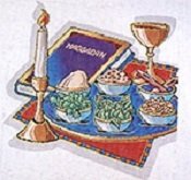 MN1028C-MATZOH COVER with HAGGADAH by MAGIC NEEDLE