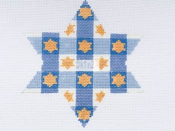 MS1809D PLAID CHANUKAH STAR by Melissa Shirley Designs
