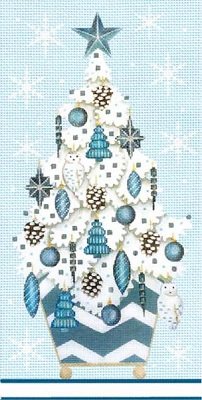 SNOWY TREE TOPIARY CHRISTMAS by Melissa Shirley Designs STITCH GUIDE MS1835sg
