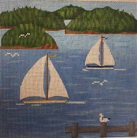 NM915 SAILBOATS SCENE by NM Arts