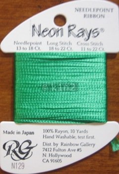 N129 Lt Xmas Green Neon Rays by Rainbow Gallery-NR129