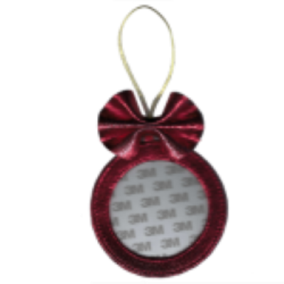 RED METALLIC ORNAMENT HOLDER 3" Canvas -  Self finishing by Planet Earth Fiber