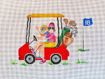 PM11207 Golf Cart Girls by Patti Mann