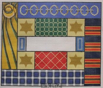 PM11571 STRIPE CHECKER STAR TALLIS by Patti Mann