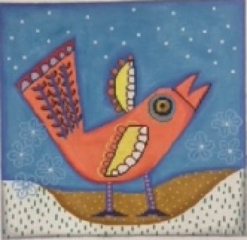 PM11712 Big Orange Bird by Patti Mann