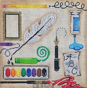 PM11873 ART SUPPLIES SQUARE by Patti Mann