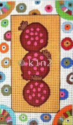 PPA355-POMEGRANATES WITH BORDER by Patty Paints