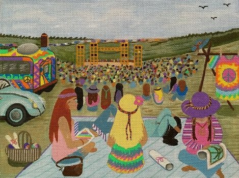 WOODSTOCK MUSIC FESTIVAL by Purple Palm Designs PPD1969sg Stitch Guide
