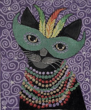 PPD Ryan8504 MARDI GRAS CAT by Purple Palm Designs