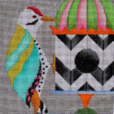 TFPS-11D GREEN STRIPED FLICKER by Pat Scheurich for TAPESTRY FAIR - copy