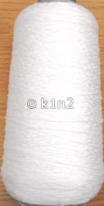 WHITE RAYON GARTEL YARN Lg