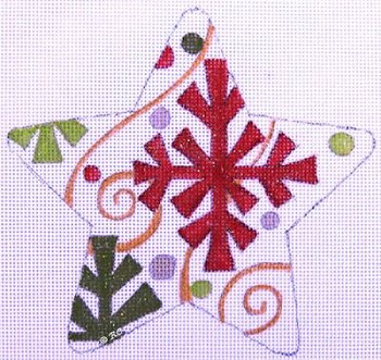 RCHO776-RED GREEN SNOWFLAKE STAR by Ray Crawford