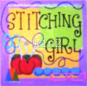 RCQT113-STITCHING GIRL by Ray Crawford