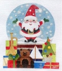 RCSG02-SANTA SNOW GLOBE by Ray Crawford