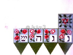 Pomegranate Dreidel Picture Judaica by Rishfeld-RISHP156