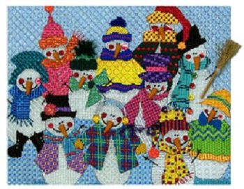 REN N-120 Canvas The Snowman Reunion by Renaissance Designs