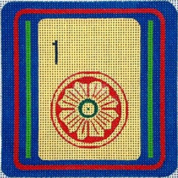 Mah Jongg Coaster 1 Dot Judaica by Rishfeld-RISHP125