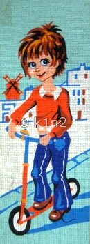 RP137033-Boy on Scooter by Royal Paris