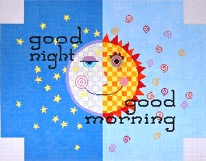 SG13103-GOOD MORNING GOOD NIGHT Saying by Sandra Gilmore