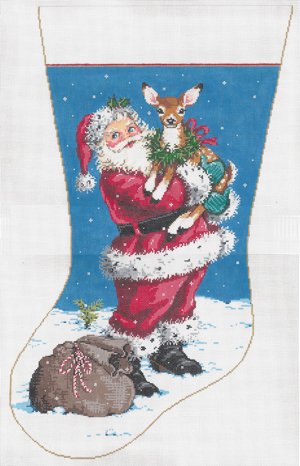 SG16205-FAWN-DLY STOCKING by Sandra Gilmore