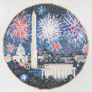 SG181061-NATIONAL FOURTH ORNAMENT by Sandra Gilmore