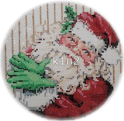 SG18108-CRYSTAL SANTA ORNAMENT by Sandra Gilmore