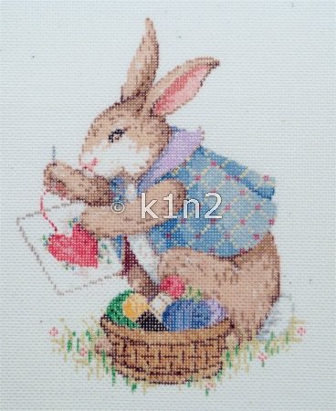 SG18421-STITCHING RABBIT by Sandra Gilmore