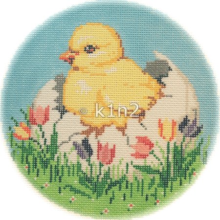 SG18627-TWEET CHICK ROUND by Sandra Gilmore