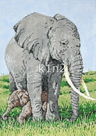 WWCO1308 Tasseled Elephant by Waterweave for Chris Lewis