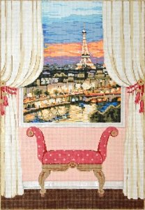 SG14912-PARIS WINDOW 14 ct by Sandra Gilmore