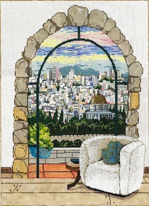 SG18977-JERUSALEM WINDOW by Sandra Gilmore