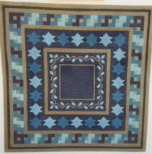 SH1744Tf-BLUE STAR WITH BORDER TEFILLIN BAG  by Shelbi