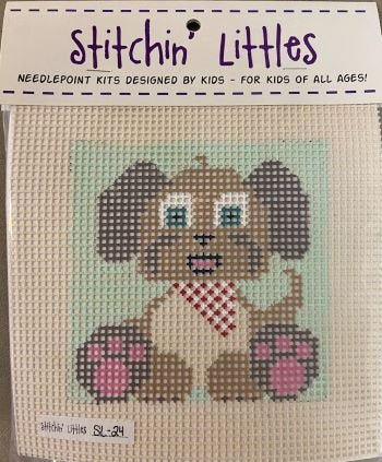 SL24 BANDIT THE PUPPY STITCHIN' LITTLES KIT  by Purple Palm Designs