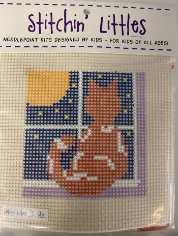 SL26 QUIET KITTY STITCHIN' LITTLES KIT  by Purple Palm Designs