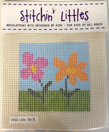 SL03 TWO BLOOMS STITCHIN' LITTLES KIT  by Purple Palm Designs