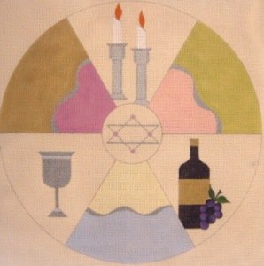 SMFRSCC-Round Symbol Challah Cover by Sew Much Fun