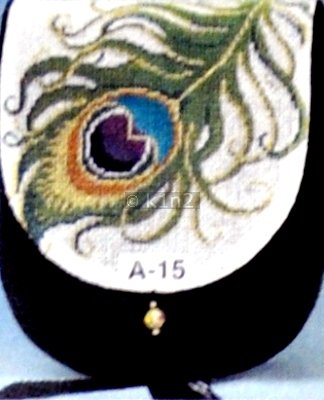 SOPA015-PEACOCK FEATHER PURSE FLAP by Sophia Designs