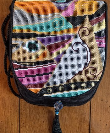 SOPA110-SAILING HOME BLACK PURSE FLAP by Sophia Designs