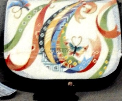 SOPB006 RIBBONS BLACK PURSE FLAP by Sophia Designs
