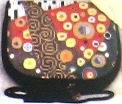 SOPB115-RHAPSODY KLIMT BLACK PURSE FLAP by Sophia Designs