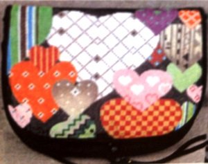 SOPB117-SWEET HEARTS BLACK PURSE FLAP by Sophia Designs