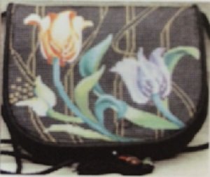 SOPB119-TULIP BLACK PURSE FLAP by Sophia Designs