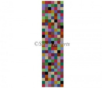 SR0661 MULTI CHECKERED CELL PHONE or EYEGLASS CASE by Susan Roberts