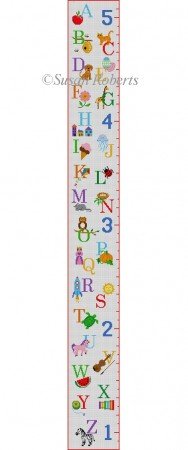 ALPHABET SAMPLER GROW CHART by Susan Roberts STITCH GUIDE ONLY SR1507sg